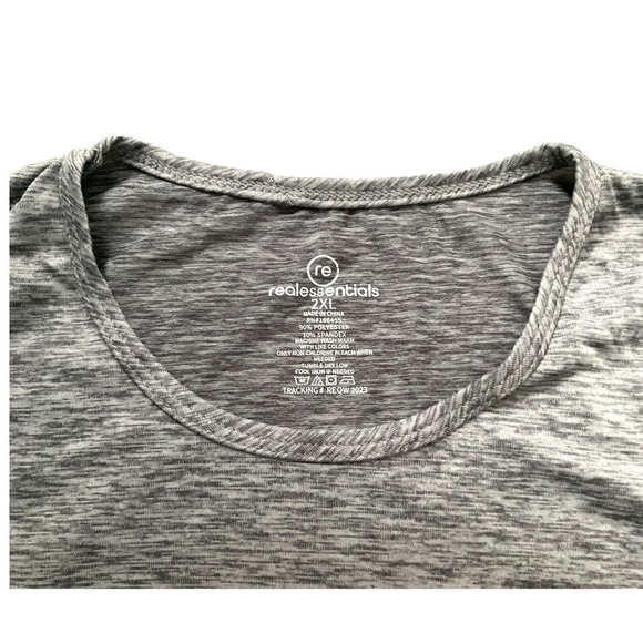 Real Essentials Racerback Activewear Tank Tops Blue Gray Navy Lightweight SZ 2XL - Picture 9 of 10